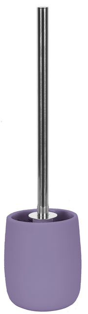 Der WC-Bürsten-Halter ECLIPSE Holunder mit Edelstahlstiel steht aufrecht im Bild.