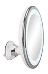 Runder, beleuchteter Kosmetikspiegel mit Saugnapfhalterung Wandmontage