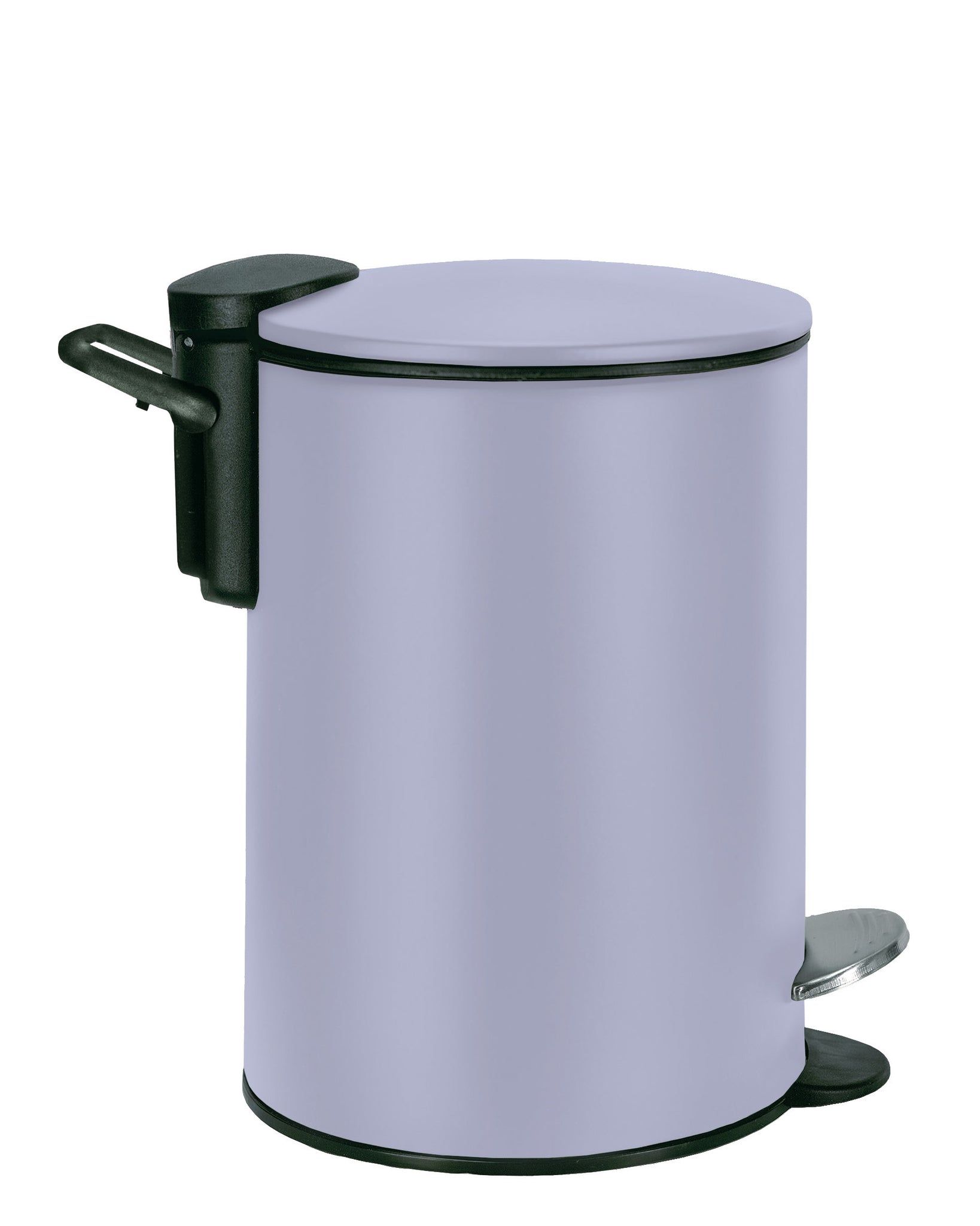 Kosmetikeimer SILENCE Lavendel 3 Liter steht mit geschlossenem Deckel auf weißem Hintergrund.