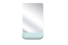 Rechteckiger Badspiegel mit abgerundeten Ecken und Ablageschale unten