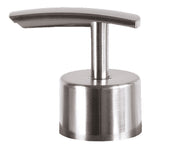 Edelstahl-Seifenspenderpumpe mit zylindischem Fuß und gebogenem Hebel
