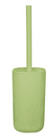 Grüne WC-Bürste mit passendem Behälter in schlichter, moderner Ausführung