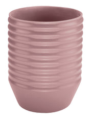 Zahnputzbecher GOLA Rouge aus Keramik steht freigestellt vor weißem Hintergrund.