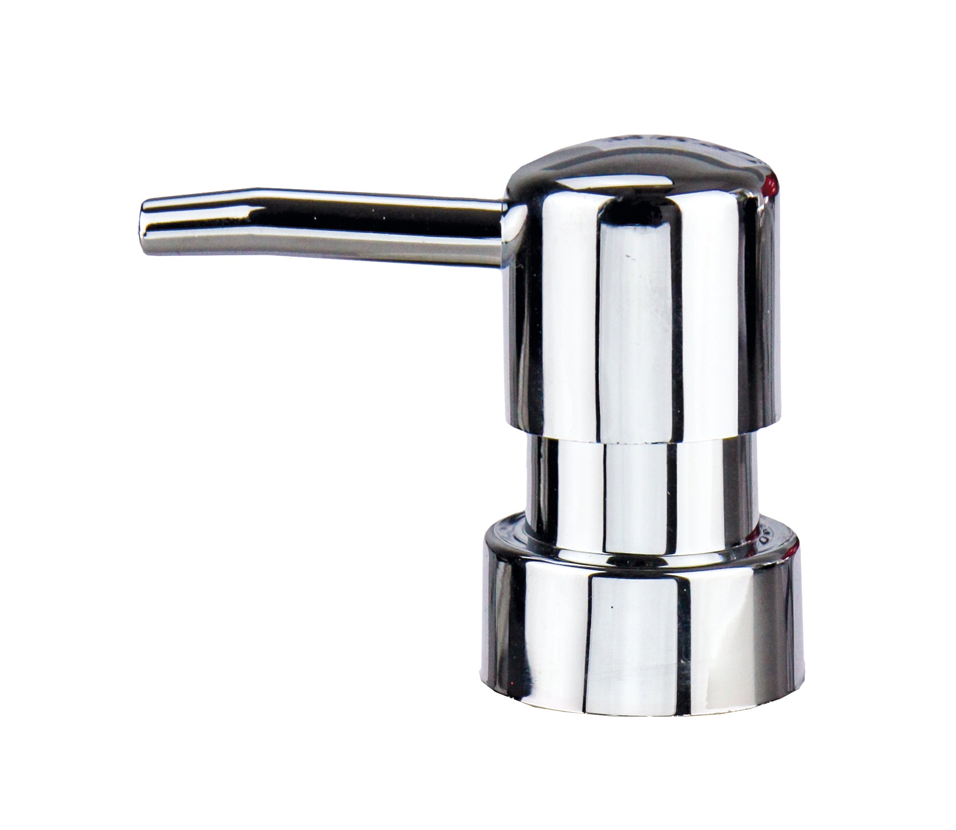 Chromglänzender Seifenspender-Aufsatz mit schlichtem, rundem Design