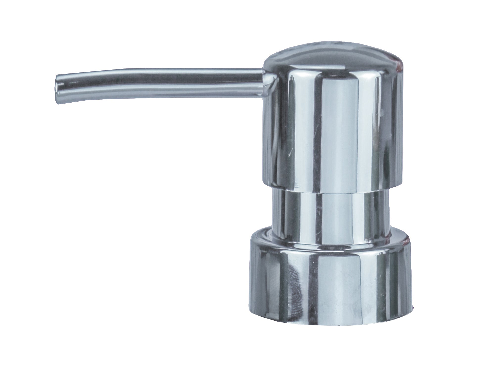 Verchromter Seifenspenderpumpenkopf mit zylindrischem Design aus Metall