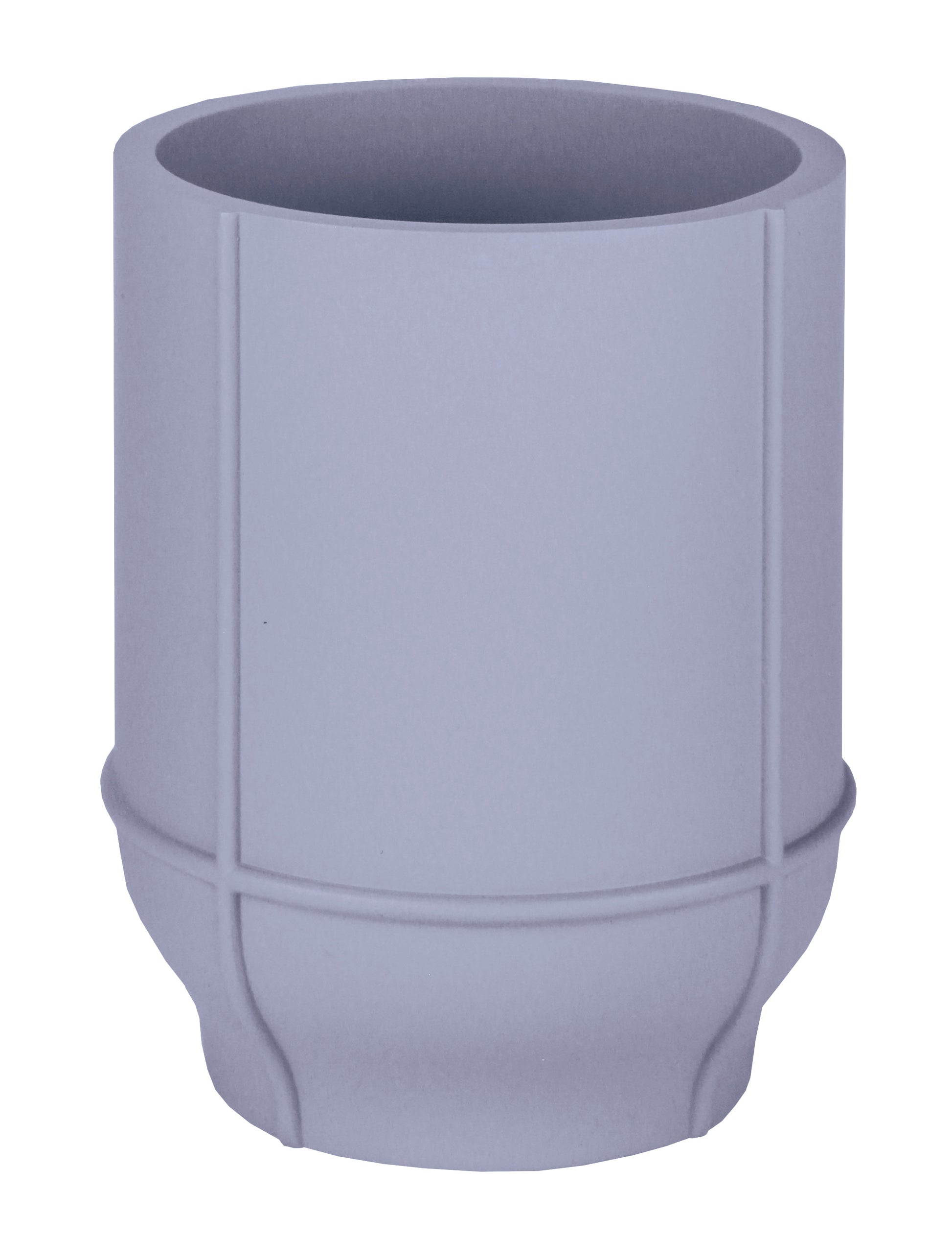 Zahnputzbecher ADONA Lavendel steht freistehend vor weißem Hintergrund.