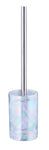 Schlichte WC-Bürste mit irisierendem Halter und langem Edelstahlgriff
