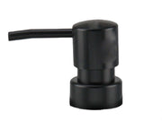 Ersatz-Spenderpumpe DAILY Schwarz aus Kunststoff vor weißem Hintergrund ist abgebildet.