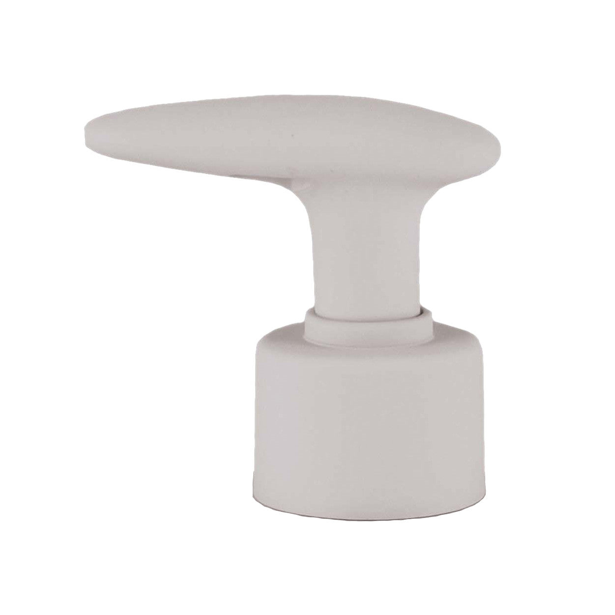 Ersatz-Spenderpumpe TREVI seidenfarben steht freigestellt vor weißem Hintergrund.