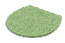 Halbrunder, hellgrüner Badematte-Vorleger mit weichem Flor und runder Kante