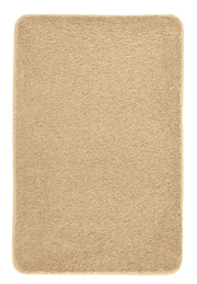 Rechteckige, beige Badematte mit weicher, dicht gewebter Oberfläche