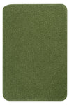Rechteckiger, grüner Badteppich mit weicher Oberfläche und Rundkanten