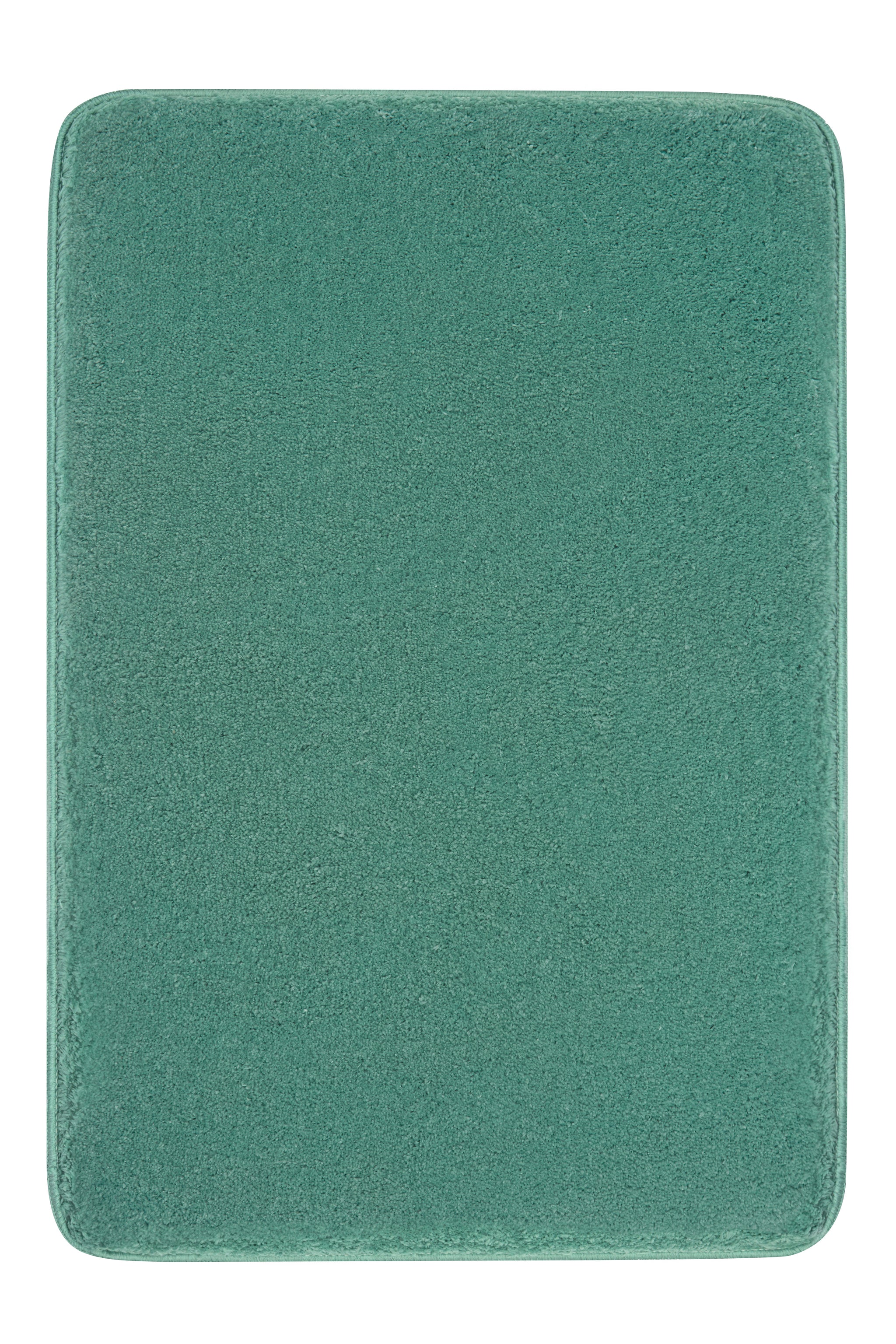 Rechteckige, weich gepolsterte, kuschelige Badematte in Uni-Türkisgrün