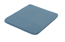 Quadratische, himmelblaue Badematte mit weicher, flauschiger Oberfläche