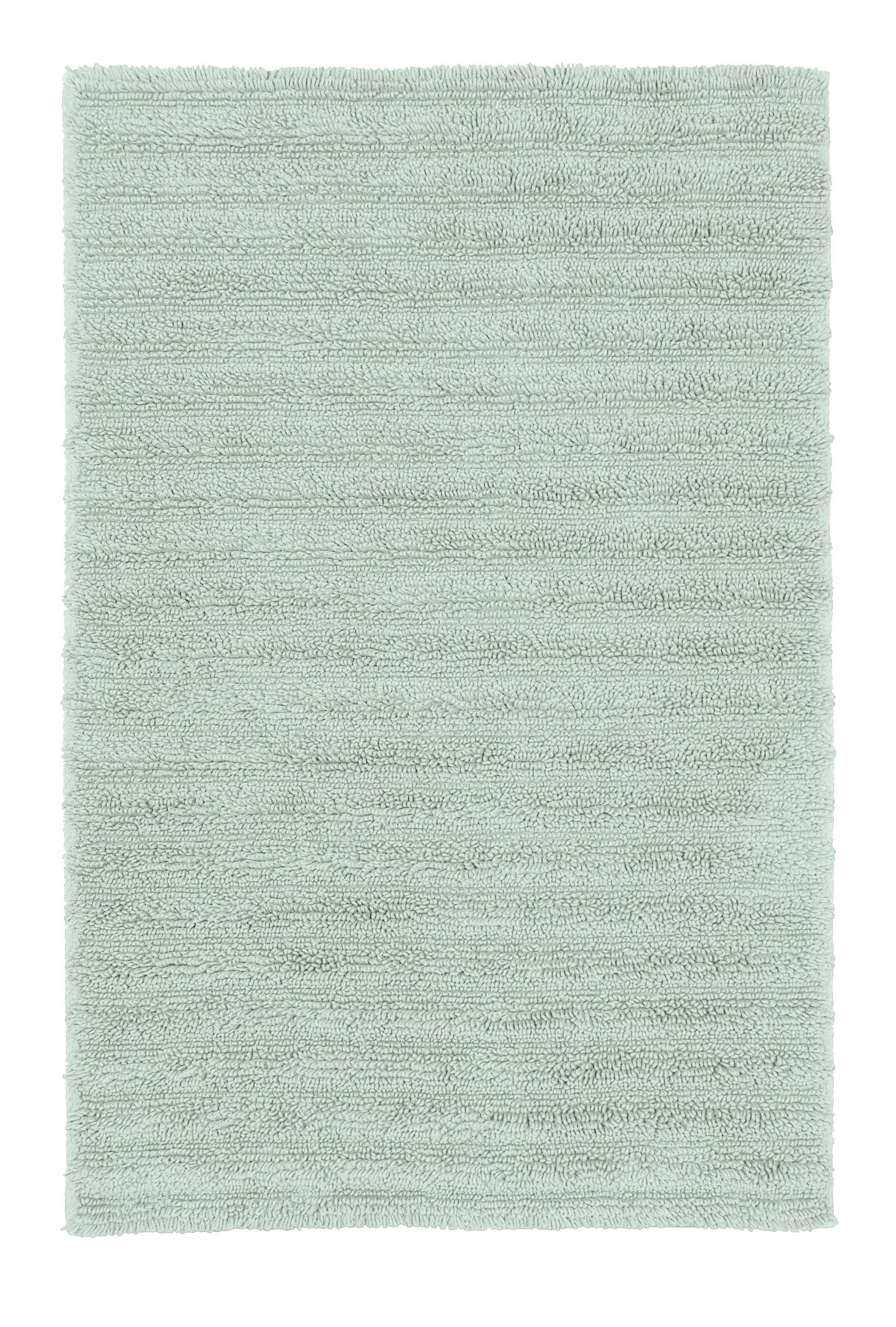 Rechteckiger, hellgrüner, flauschige Badematte mit feiner Struktur