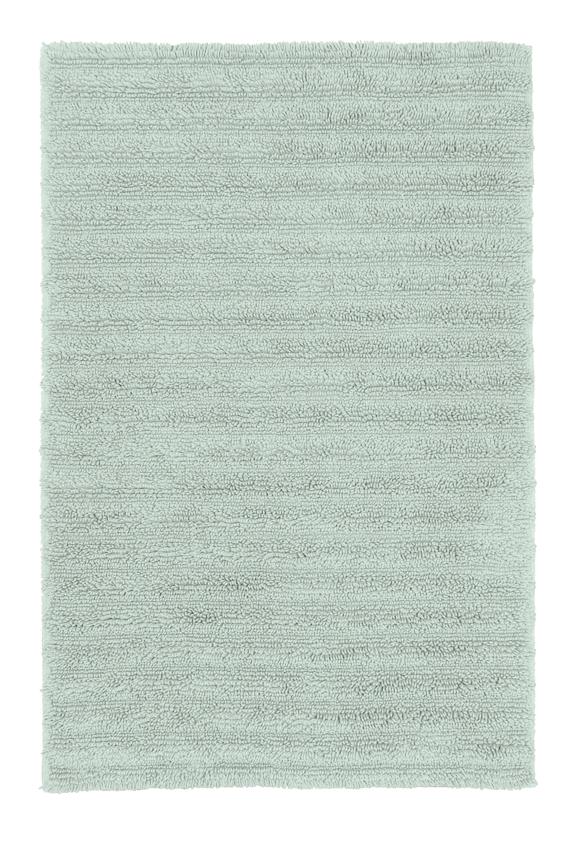 Rechteckiger, hellgrüner, flauschige Badematte mit feiner Struktur