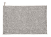 Badteppich VITA in Platinfarben mit Schlaufe, rechteckig, Größe 50 x 80 cm, liegt flach auf dem Boden.