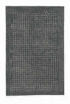 Graue rechteckige Badematte mit weicher Struktur und breitem Rand