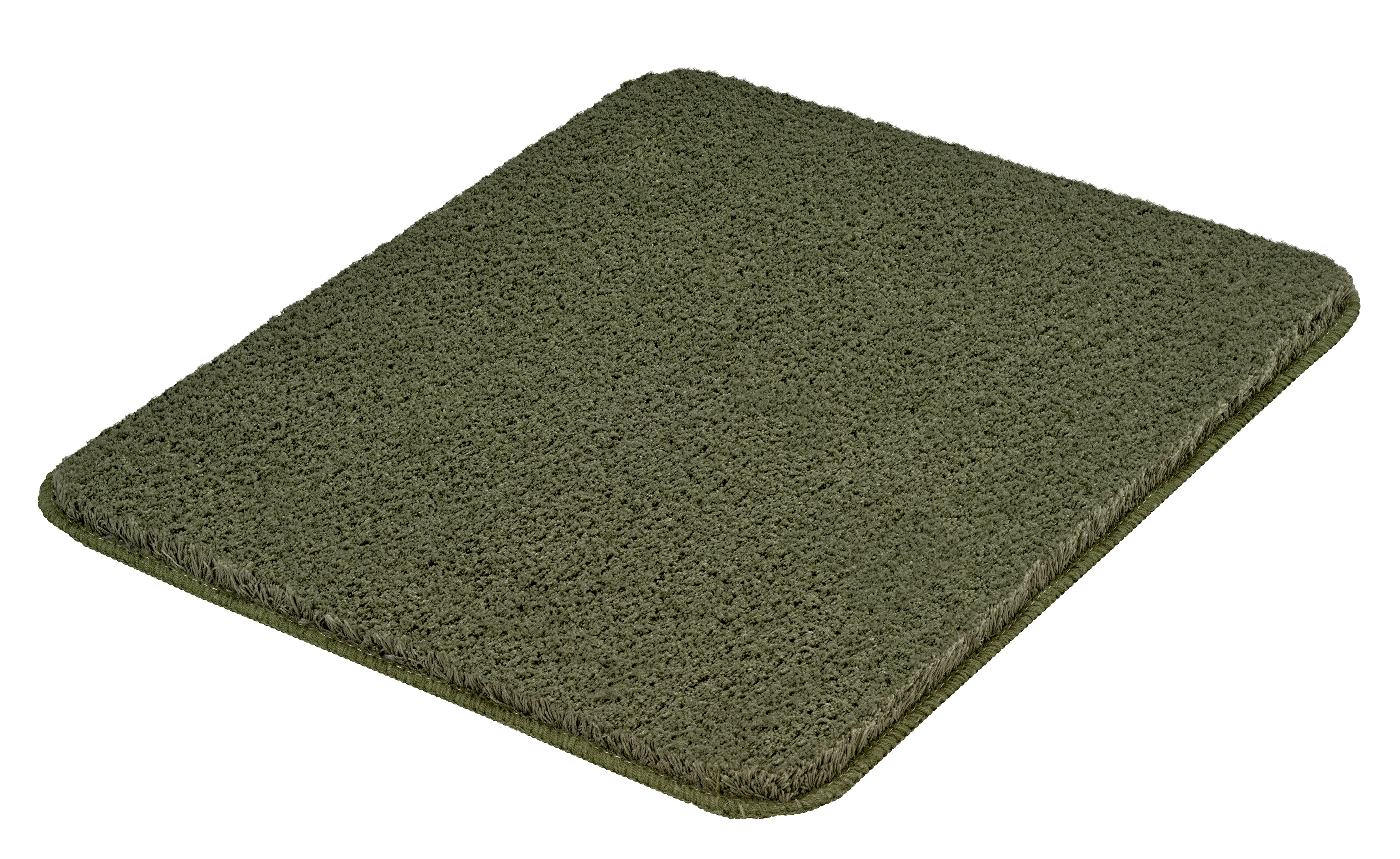 Badteppich MARCO Forest 50 x 60 cm liegt rechteckig in dunklem Grünton auf hellem Untergrund.