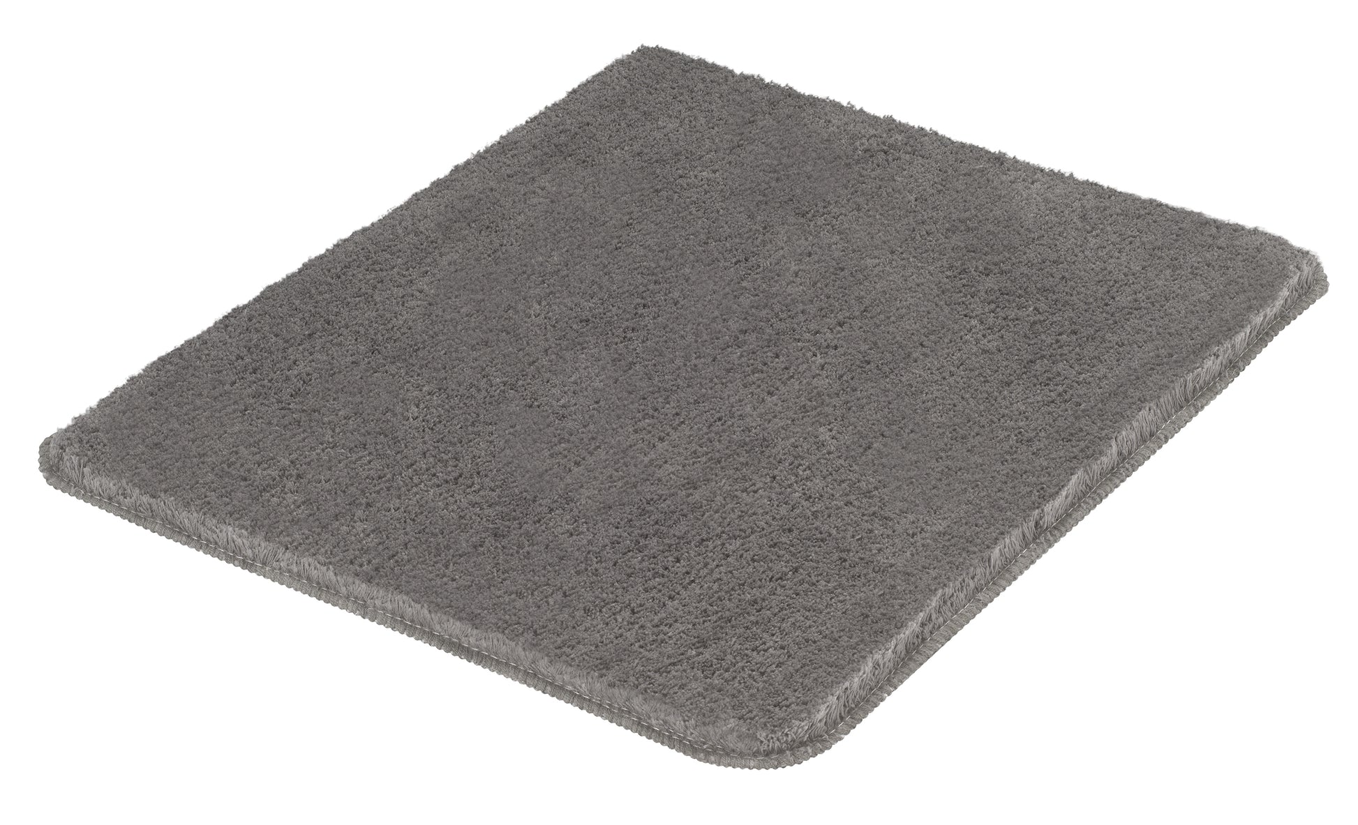Der Badteppich MARCO in Anthrazit mit 50 x 60 cm liegt rechteckig auf dem Boden.