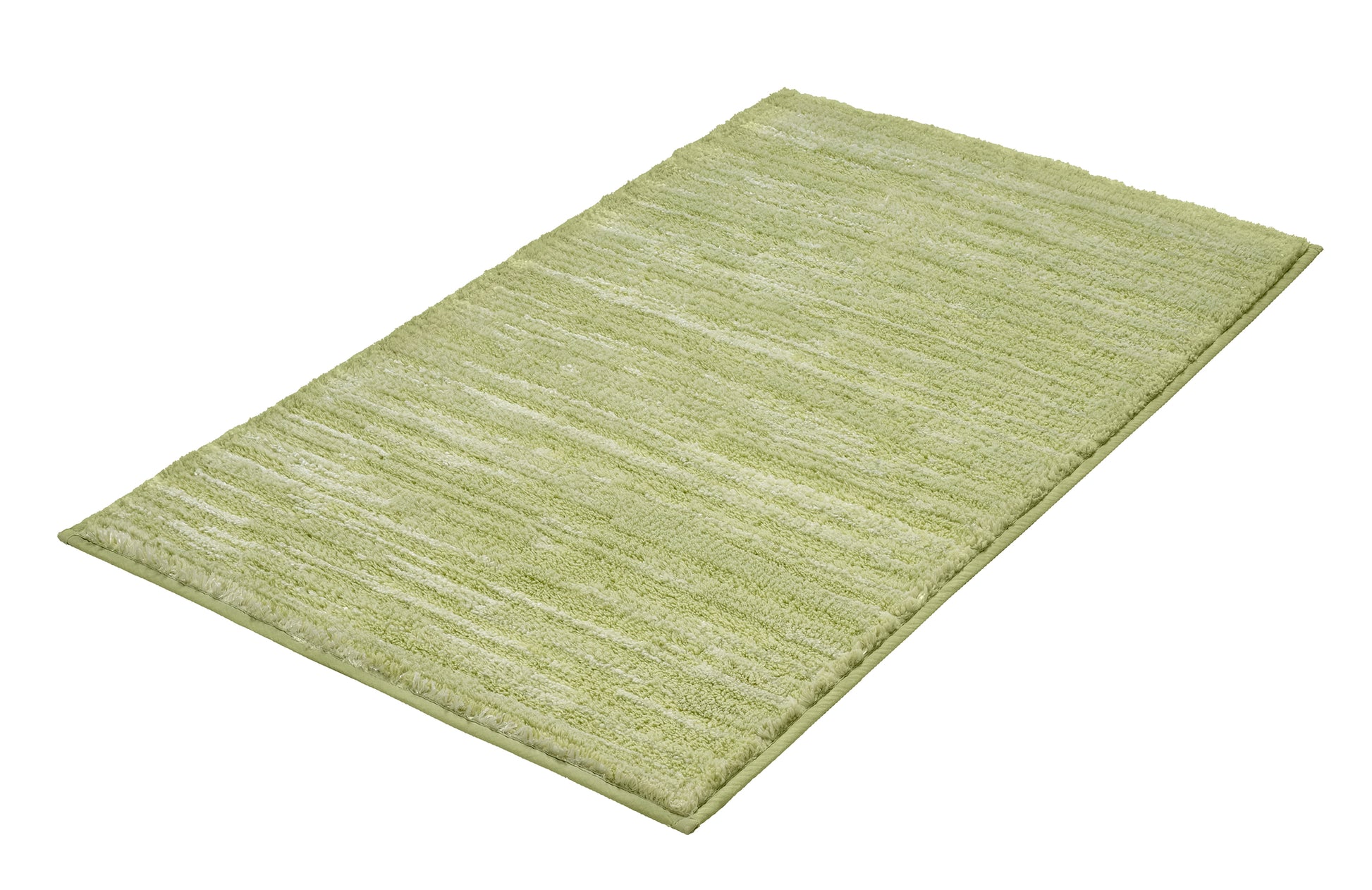 Rechteckiger, hellgrüner Badematte mit weicher, melierter Oberfläche