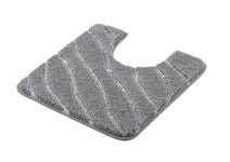 Graue WC-Vorlage mit wellenförmigem Muster auf weißem Hintergrund