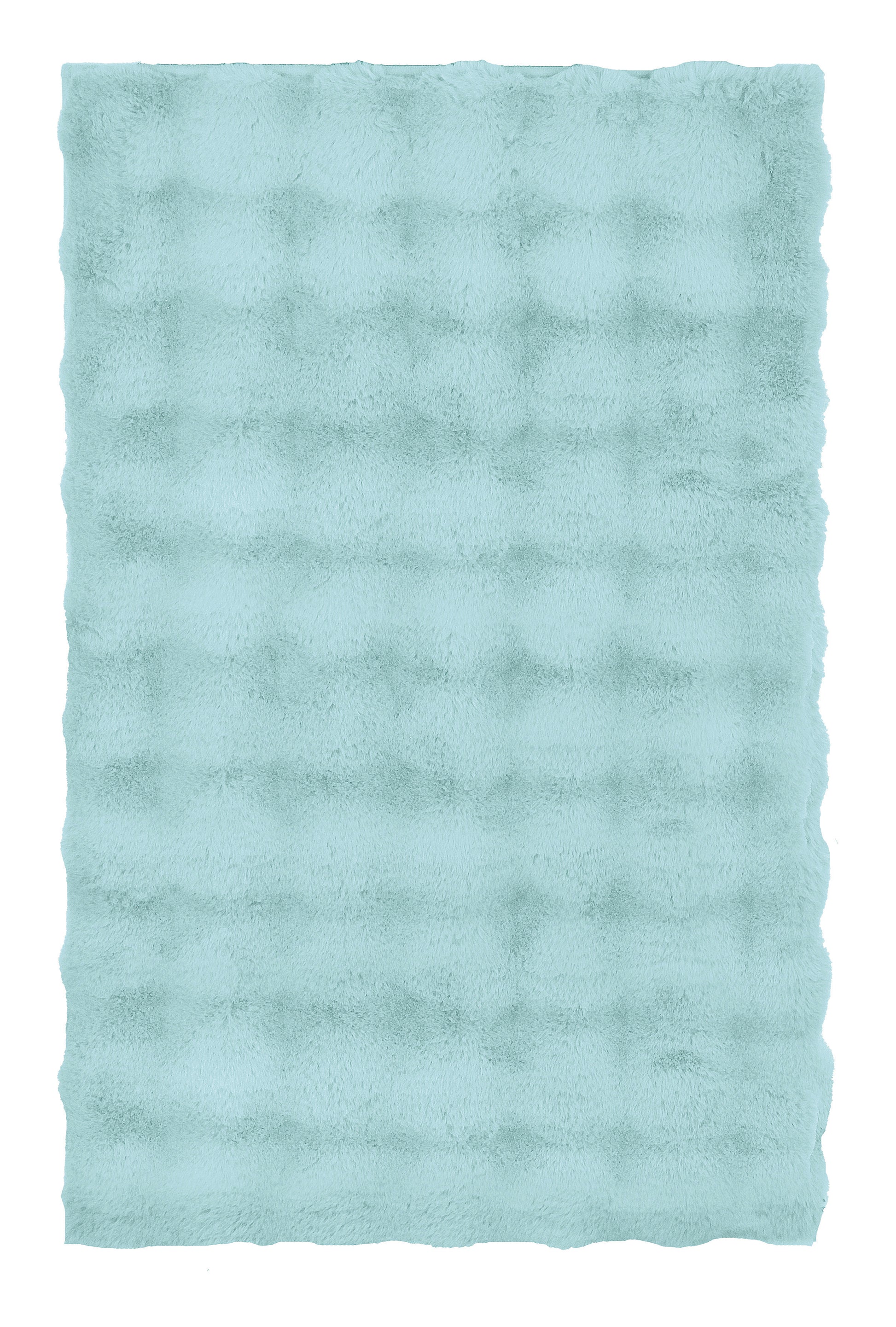 Der Badteppich CLOUD Opal 60 x 90 cm liegt flach mit flauschiger Oberfläche im Bild.