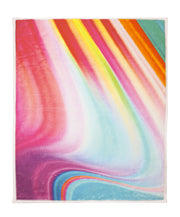 Buntes Badetuch mit Farbverlauf in Regenbogen- und Pastelltönen Design