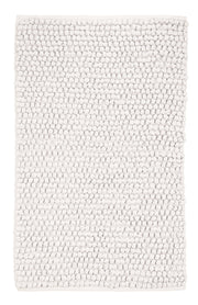 Badteppich BRAVA Polarweiß 60 x 100 cm liegt flach, Oberfläche mit dichter Struktur.