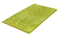 Rechteckiger, hochfloriger Badteppich in hellem Grün, Frottee-Stoff