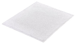 Quadratische weiße Badematte mit weicher, dichter Schlingenstruktur