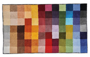Rechteckiger Badteppich mit bunt kariertem Farbverlaufs-Design modern