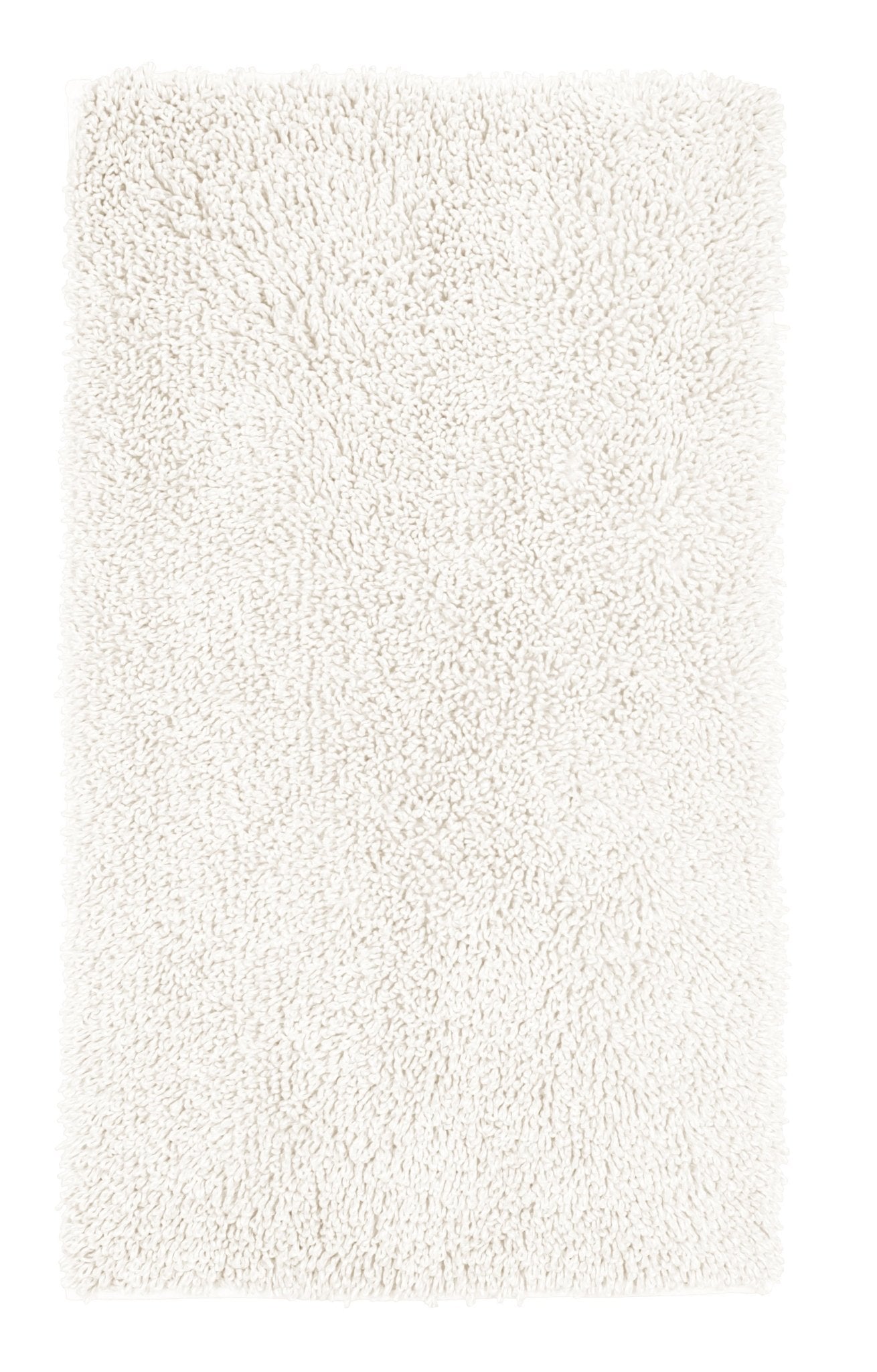 Badteppich DANA in Polarweiß 60 x 100 cm liegt flach und zeigt seine flauschige Oberfläche.