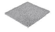 Rechteckiger Badteppich DANA in Silbergrau, Größe 60 x 60 cm, mit dichtem, weichem Flor.