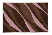 Badematte mit braun-rosa Wellenmuster in verschiedenen Schattierungen