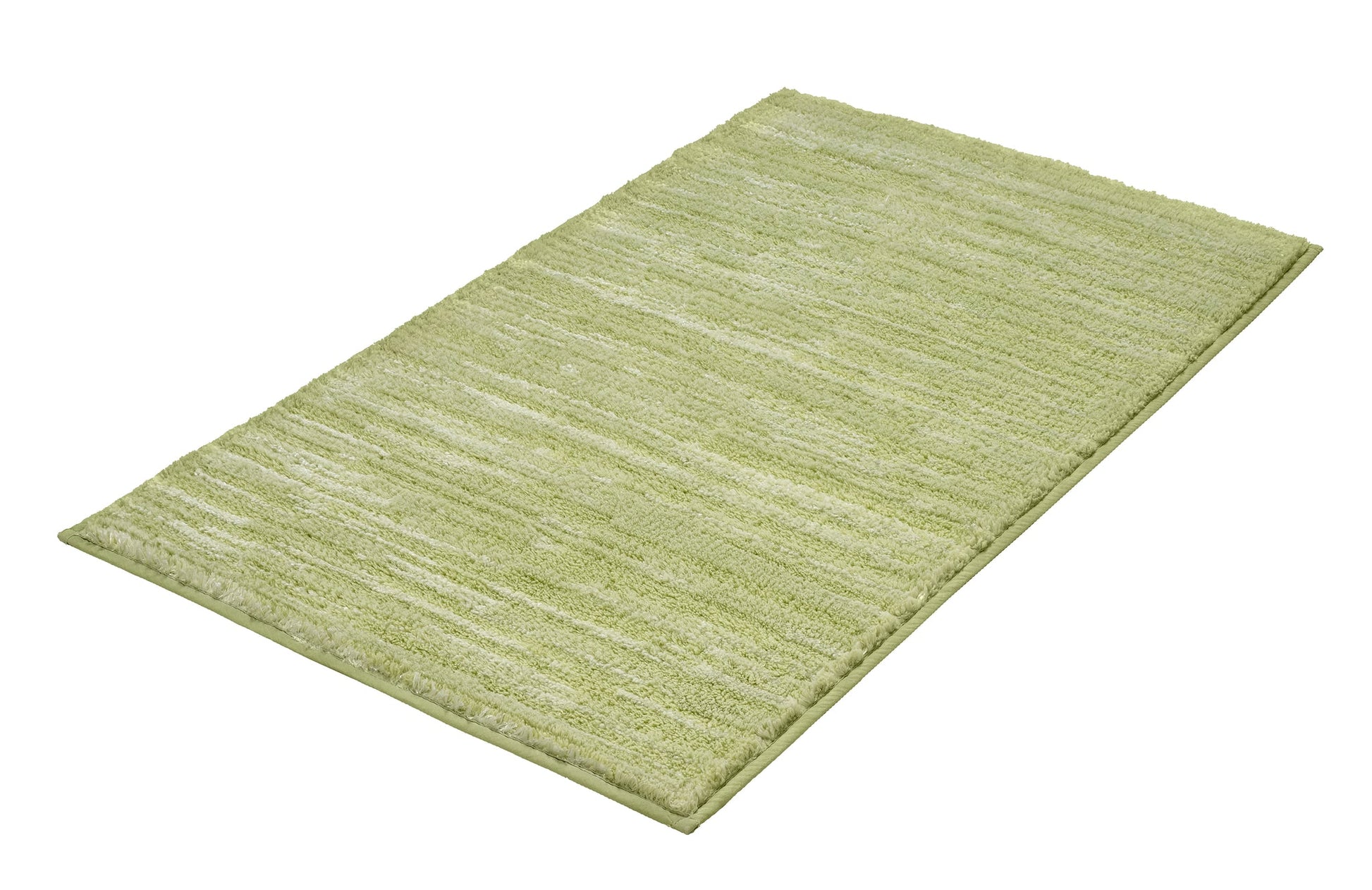 Rechteckiger hellgrüner Badematte mit weichem, dichtem Flor aus Textil