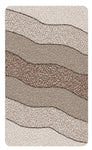 Badematte mit welligen Streifen in verschiedenen Beige- und Brauntönen