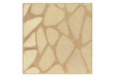 Beiger Badteppich mit unregelmäßigem Steinmuster in Hell- und Dunkelbeige
