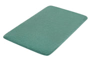 Rechteckige, türkisfarbene Badematte mit weicher Oberfläche aus Textil