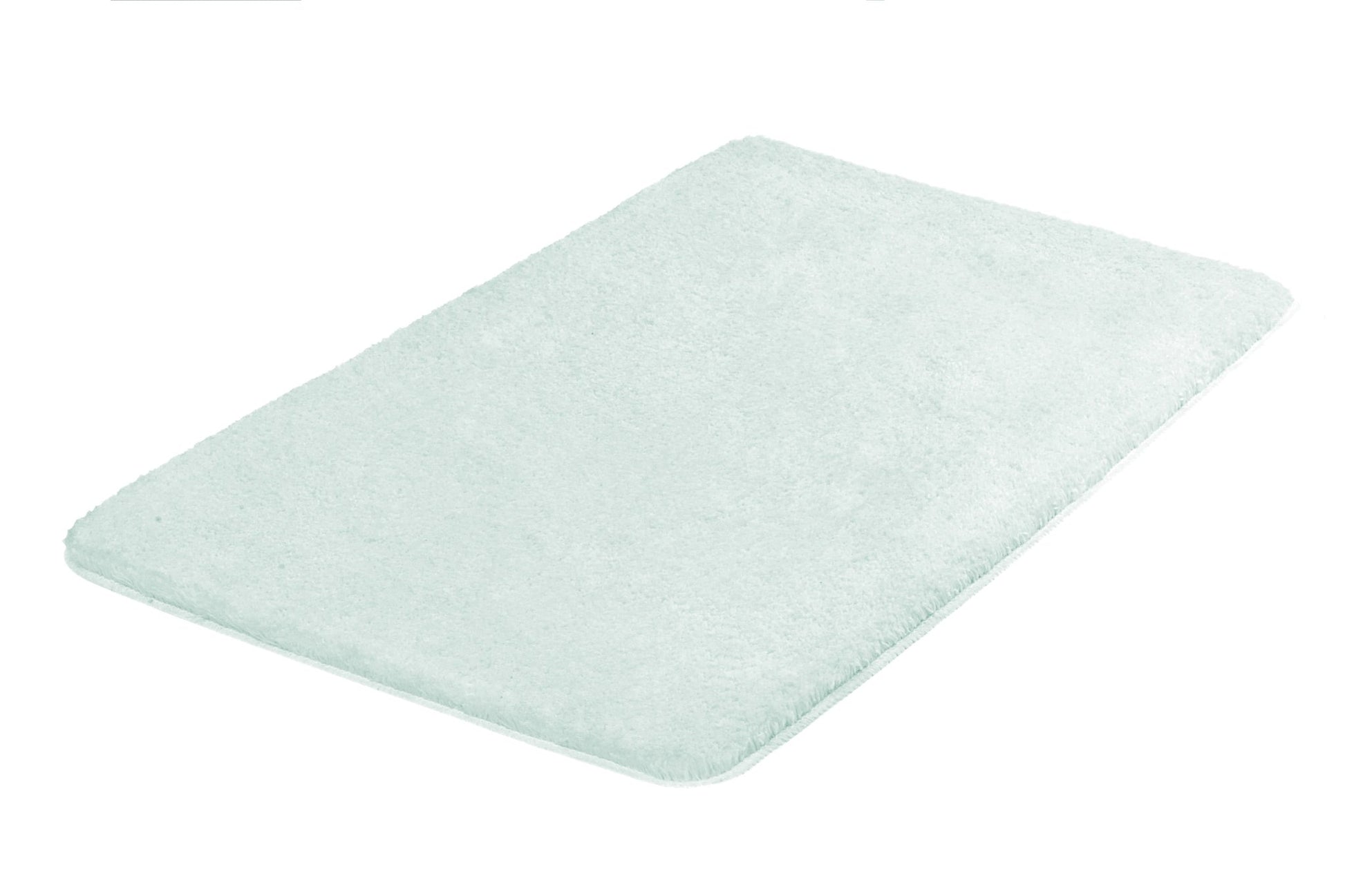 Rechteckige, hellmintfarbene Badematte mit weichem, dichtem Flor