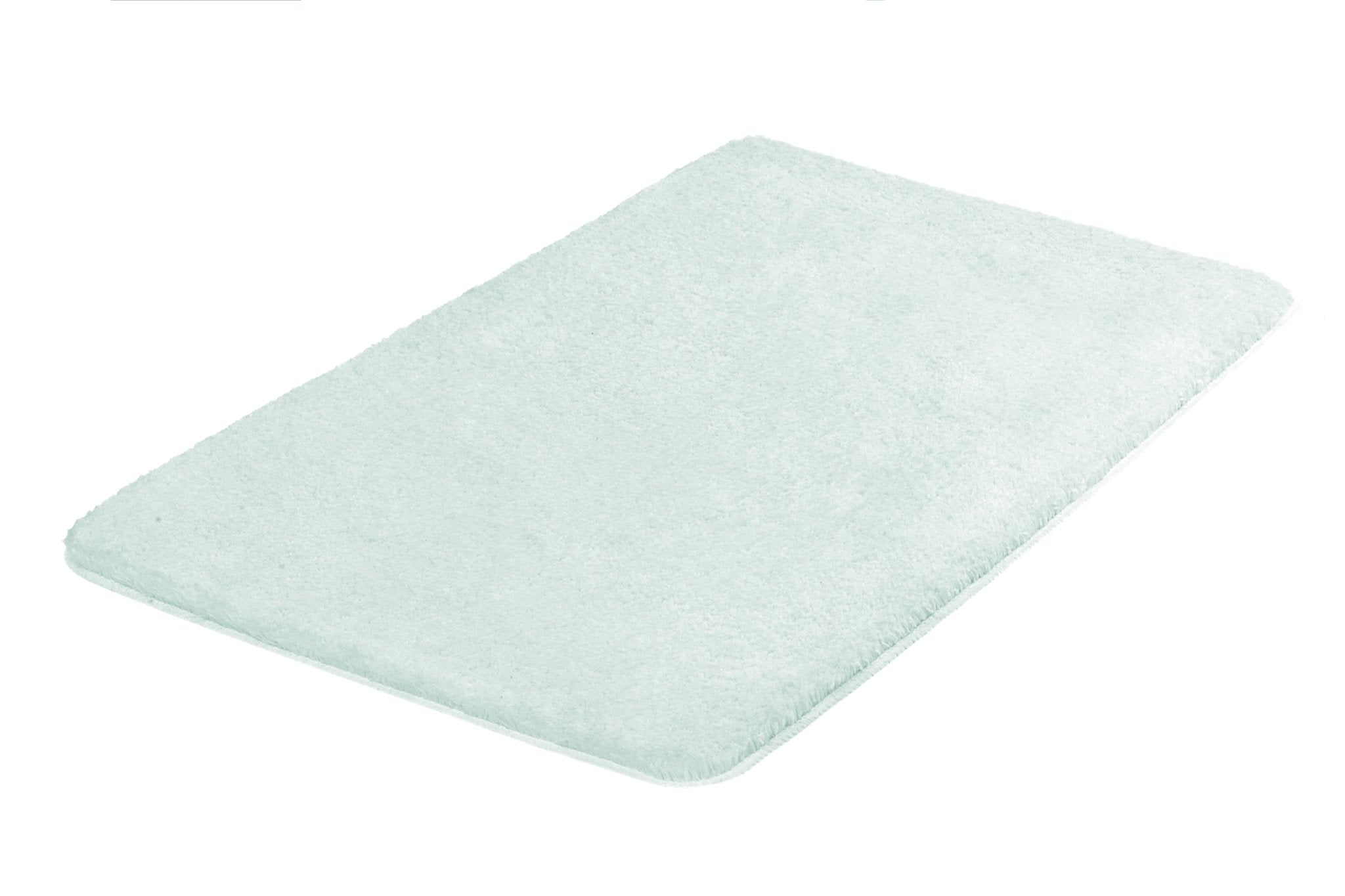 Rechteckige, hellmintfarbene Badematte mit weichem, dichtem Flor