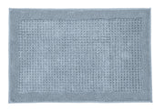 Badteppich NET Stahlblau 60 x 90 cm liegt flach und zeigt seine strukturierte Oberfläche.