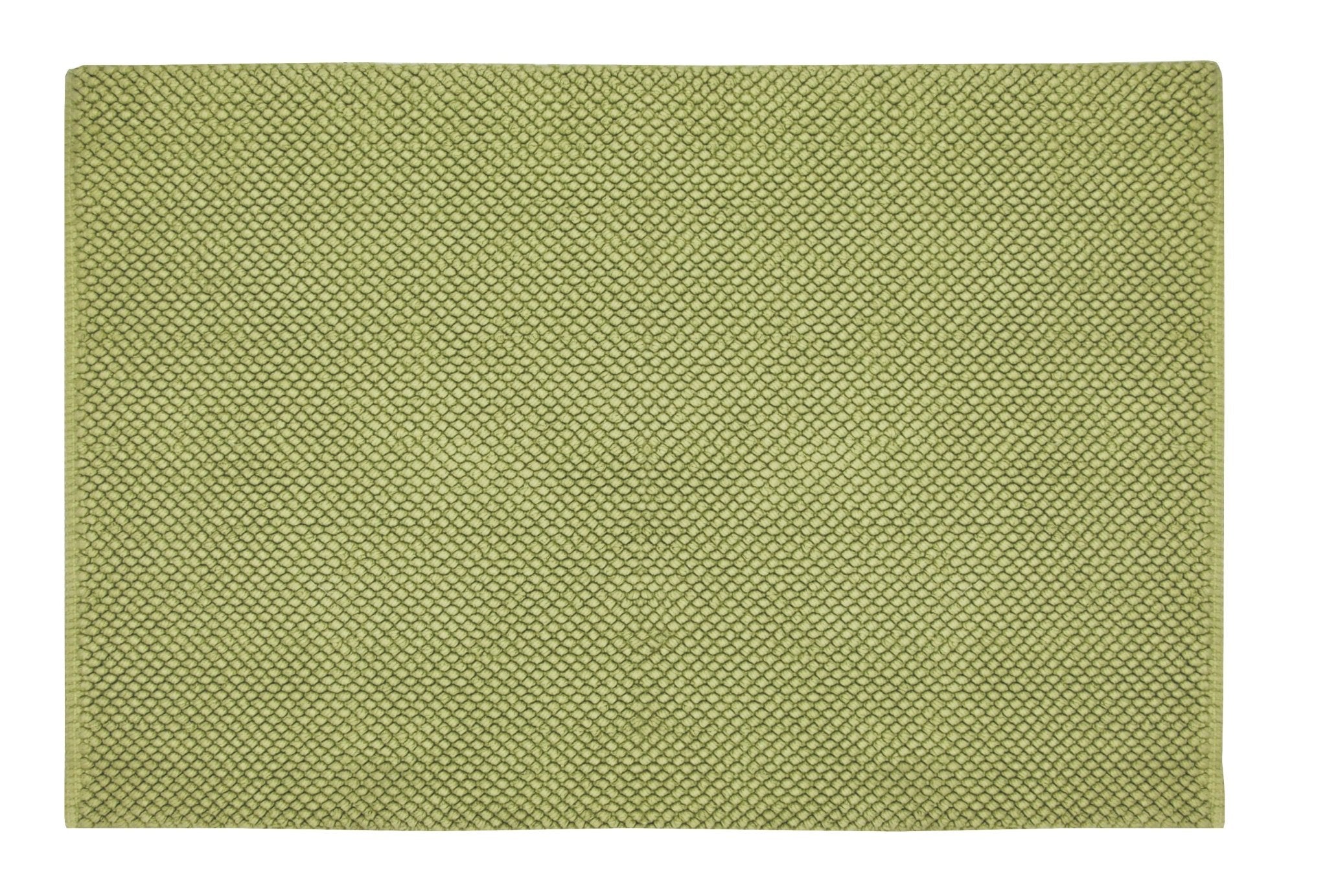 Quadratisches hellgrünes Handtuch mit feiner Waffelstrukturoberfläche