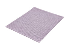 Rechteckiger fliederfarbener Badteppich mit dichter Schlingenstruktur