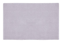 Quadratisches, hellgraues Handtuch mit feiner Wabenstruktur Oberfläche