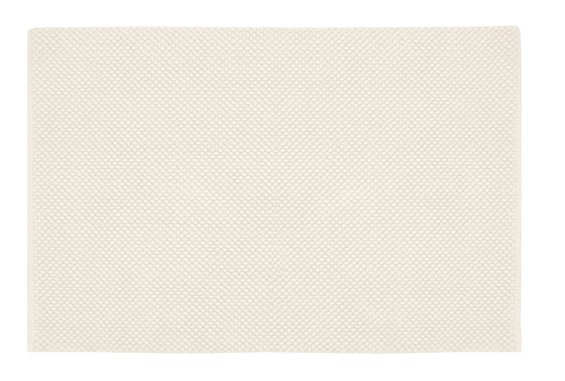 Cremefarbenes quadratisches Baumwollhandtuch mit Waffelstruktur