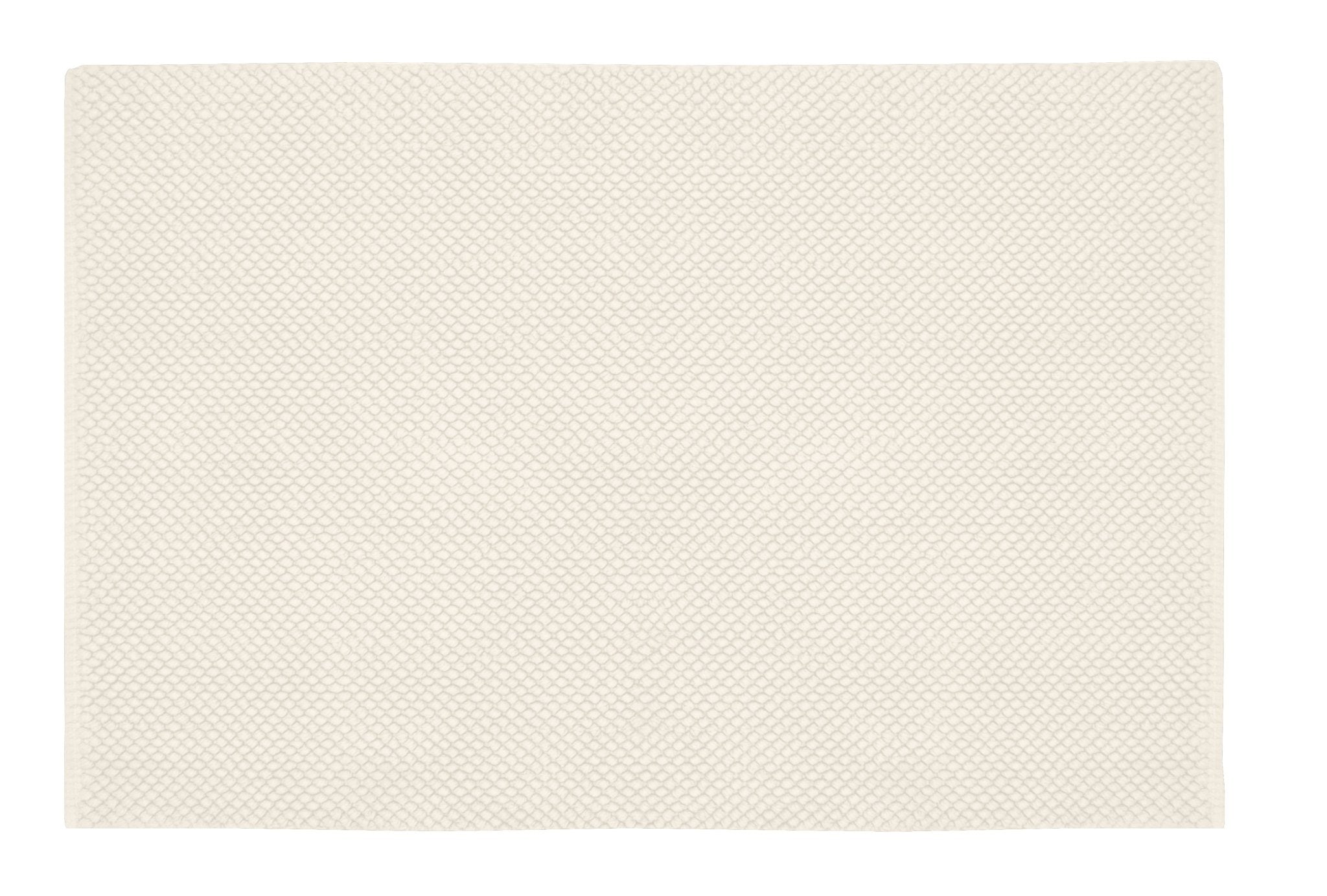 Cremefarbenes quadratisches Baumwollhandtuch mit Waffelstruktur