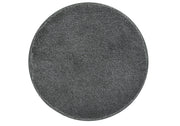 Runder Badteppich RELAX in Anthrazit mit 100 cm Durchmesser liegt flach auf dem Boden.