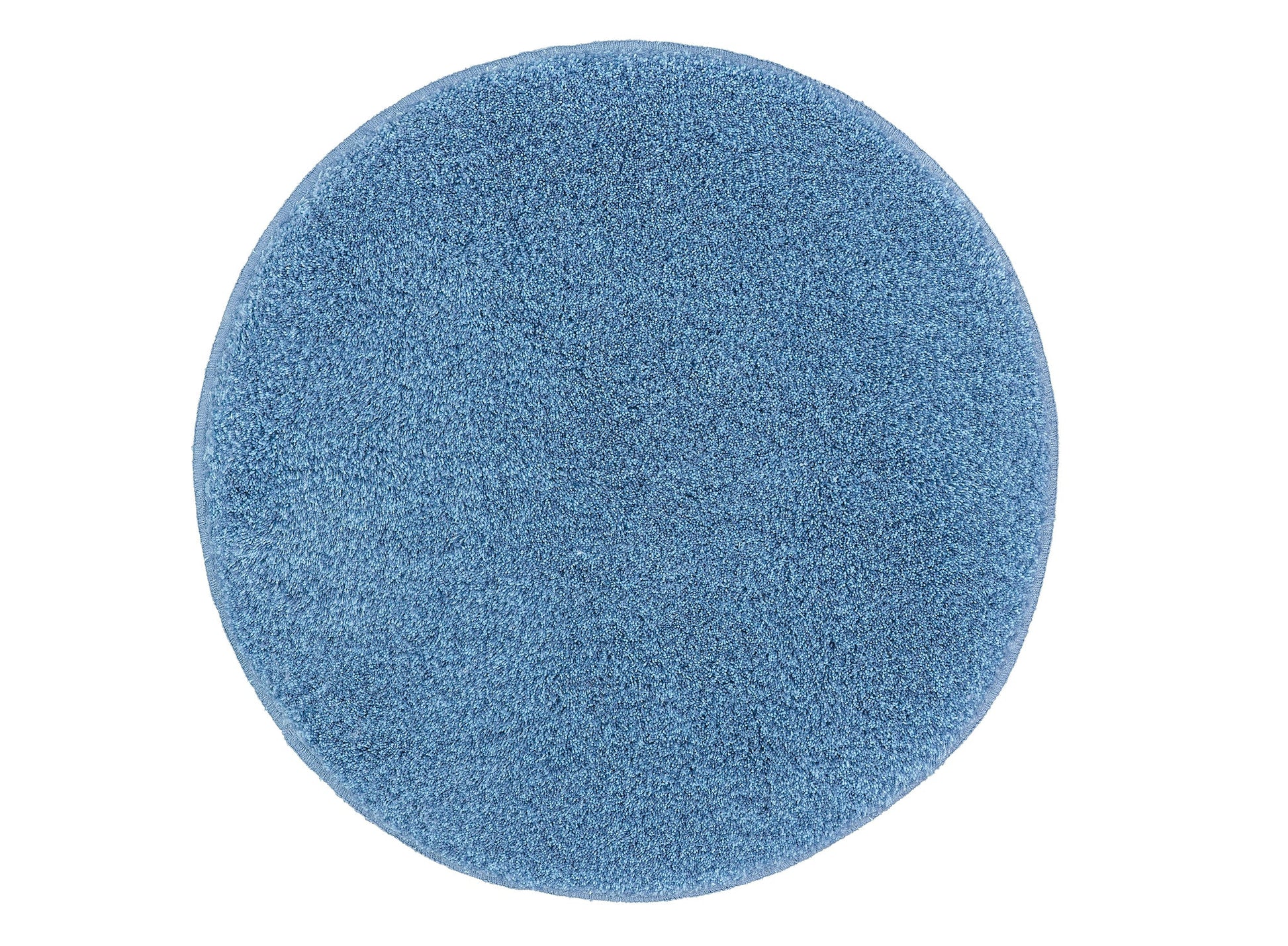 Der runde Badteppich RELAX Azur 100 cm liegt in voller Ansicht auf hellem Untergrund.