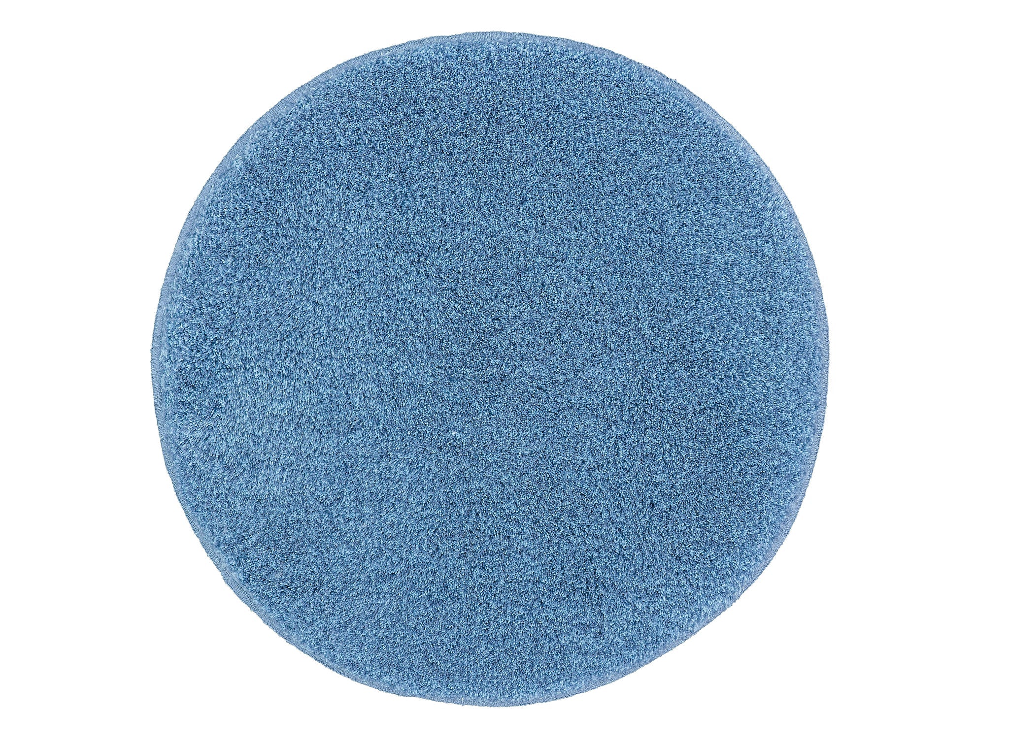Der runde Badteppich RELAX Azur 100 cm liegt in voller Ansicht auf hellem Untergrund.